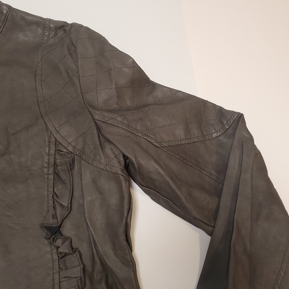 Vanity Women's Grey Faux Leather Jacket Size Large - Picture 5 of 10